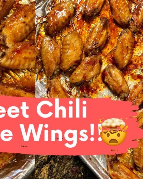 Sweet Chili Sauce Wings and Blue Cheese Dip Recipe
