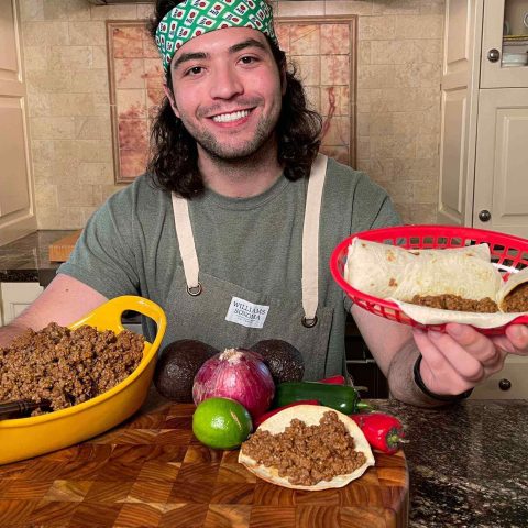 Homemade Beef Burrito with Taco Bell Sauce